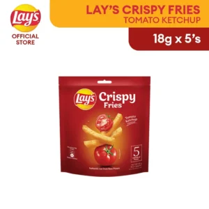 Lay's Crispy Fries with Tomato Ketchup, 18g x 5 packs, perfect for snacking.