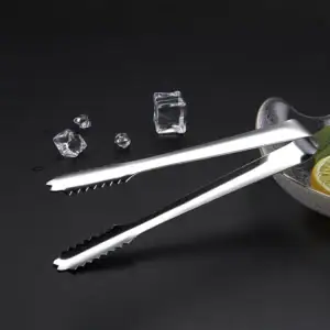 Premium Stainless Steel Ice Tongs Food Grade Material Kitchen Bars - Image 3