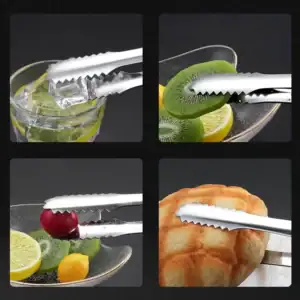Premium Stainless Steel Ice Tongs Food Grade Material Kitchen Bars - Image 4