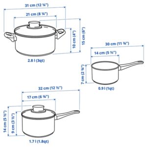 ANNONS 5-piece cookware set, glass/stainless steel - Image 7