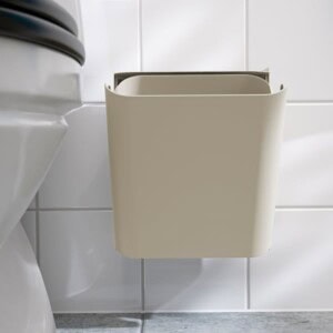 FLORSJÖN Waste bin, beige, 3 l - Image 5