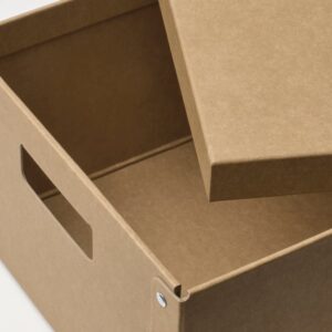 GÄRDESGÅRD Storage box with lid, natural, 25x35x16 cm - Image 4