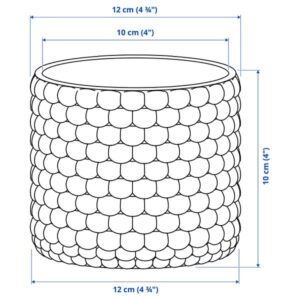 GLACIÄRBJÖRN Plant pot, white, 9 cm - Image 4