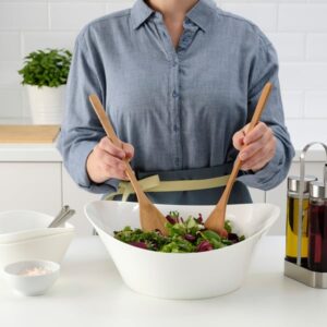 GRÖNSAKER 2-piece salad servers set, bamboo - Image 4