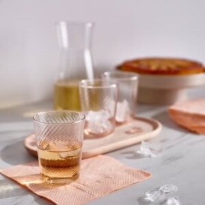 KLIPPLAX Glass, striped pink, 40 cl - Image 3
