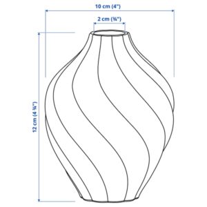 KORNSPARV Vase, green, 12 cm