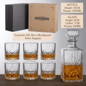 Creative Shaped Crystal Wine Glass Set/ Whisky Glass Cup Set - Image 3