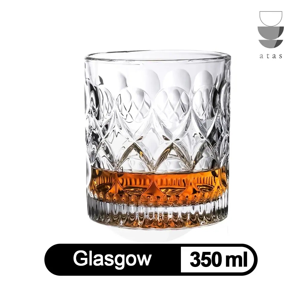 ATAS SCOTTISH Whiskey Glass Whisky Glasses Cup Bar Liquor Brandy Cocktail Rock Crystal 威士忌玻璃杯 色酒杯