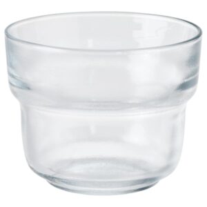 Clear glass bowl, 29cl capacity, perfect for beverages and desserts.