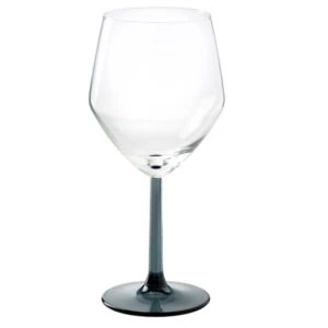 RÖDRÄKA Wine glass, blue-grey/clear glass, 50 cl