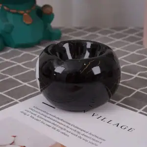 Creative Ceramic Ashtray Billiards 8 Black for Home and Office - Image 6