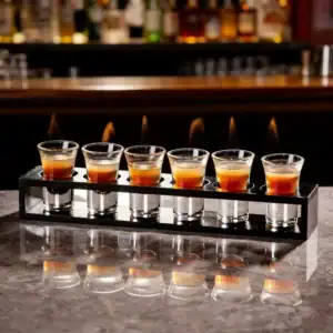 Mini Shot Glasses Set of 6, 0.5oz/15ml Clear Small Bullet Cups with Heavy Base, Cute Whiskey Glassware Cups for Vodka Whiskey Liqueurs Tequila Soju Espressos, Perfect for Party, Bar, Club, Cocktail