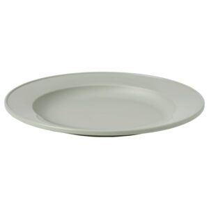 SIMKRABBA Plate, plastic/green-grey, 27 cm