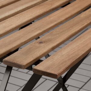 TÄRNÖ Table, outdoor, black/light brown stained, 55x54 cm - Image 3