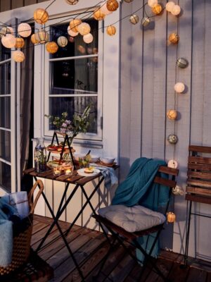 TÄRNÖ Table, outdoor, black/light brown stained, 55x54 cm - Image 5