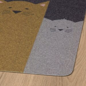 Indoor door mat with cute cat design, 40x60 cm, perfect for home decor.