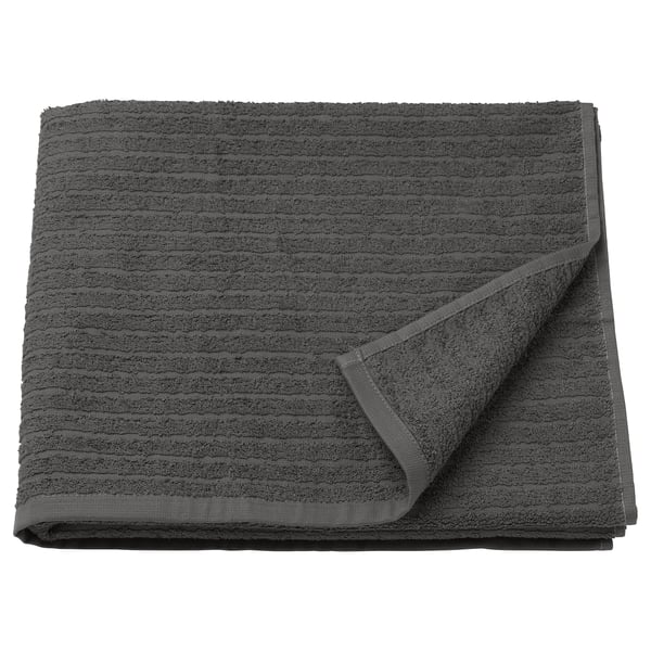 vagsjoen-bath-towel-dark-grey__0604997_pe681580_s5(1) VÅGSJÖN Bath towel, dark grey, 70x140 cm