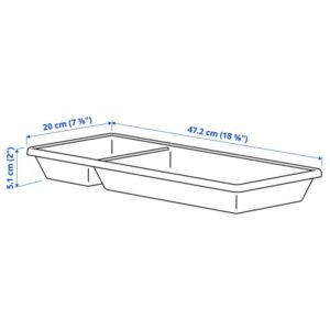VARIERA utensil tray with dimensions 20x47 cm for kitchen storage.
